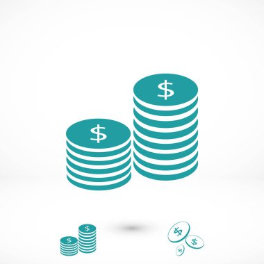 para, düz tasarım en iyi vektör simgesi düz simgesi