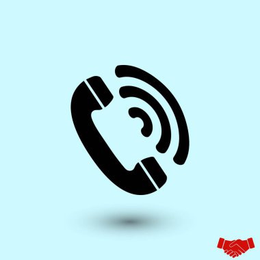 Telefon ahizesi vektör simgesi, düz tasarım en iyi vektör simgesi
