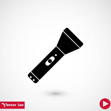 El feneri düz simgesi, düz tasarım en iyi vektör simgesi