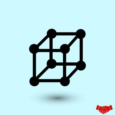 küp simge vektör, düz tasarım en iyi vektör simgesi