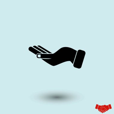 El simge vektör, düz tasarım en iyi vektör simgesi