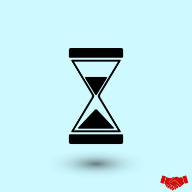 kum saati simgesi vektör, düz tasarım en iyi vektör simgesi