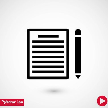 Kağıt simge vektör, düz tasarım en iyi vektör simgesi