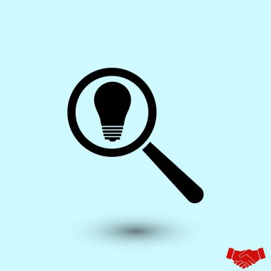 mikroskop ve ampul simgesi, düz tasarım en iyi vektör simgesi