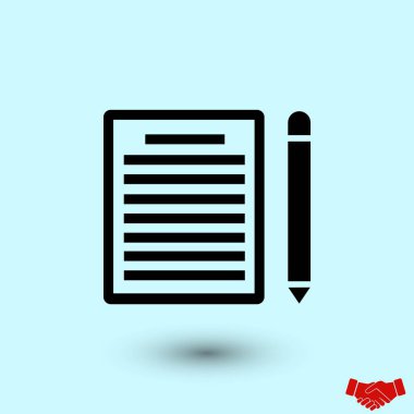 Kağıt simge vektör, düz tasarım en iyi vektör simgesi