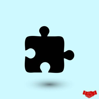 Bulmaca simge vektör, düz tasarım en iyi vektör simgesi 