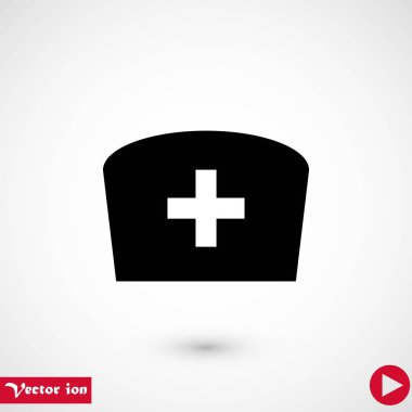 Hemşire simgesi, düz tasarım en iyi vektör simgesi düz