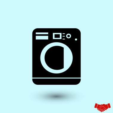 çamaşır makinesi simgesini, düz tasarım en iyi vektör simgesi