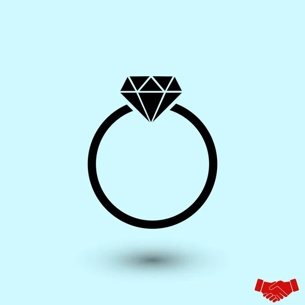 Ring Pictogram Vector Platte Ontwerp Beste Vector Pictogram — Stockvector