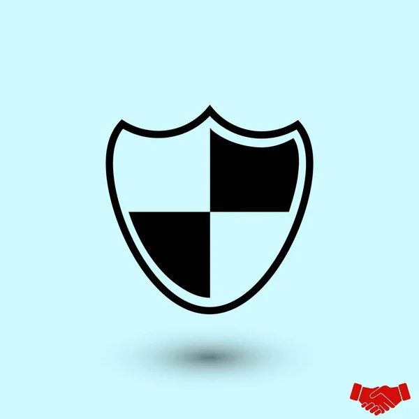 Shield Sign Icon Flat Design Best Vector Icon — Stock Vector