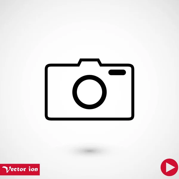 Photo Camera Vector Icon Flat Design Best Vector Icon — Stock Vector