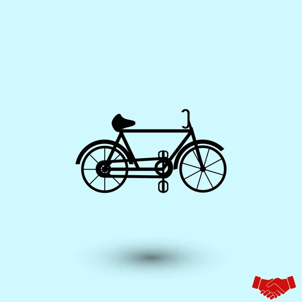 Icono Vector Bicicleta Diseño Plano Mejor Icono Vector — Vector de stock