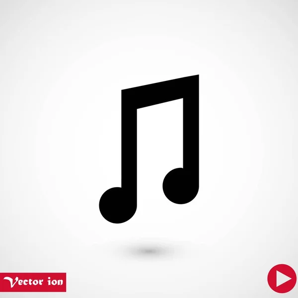 Music Vector Icon Flat Design Best Vector Icon — Stock Vector