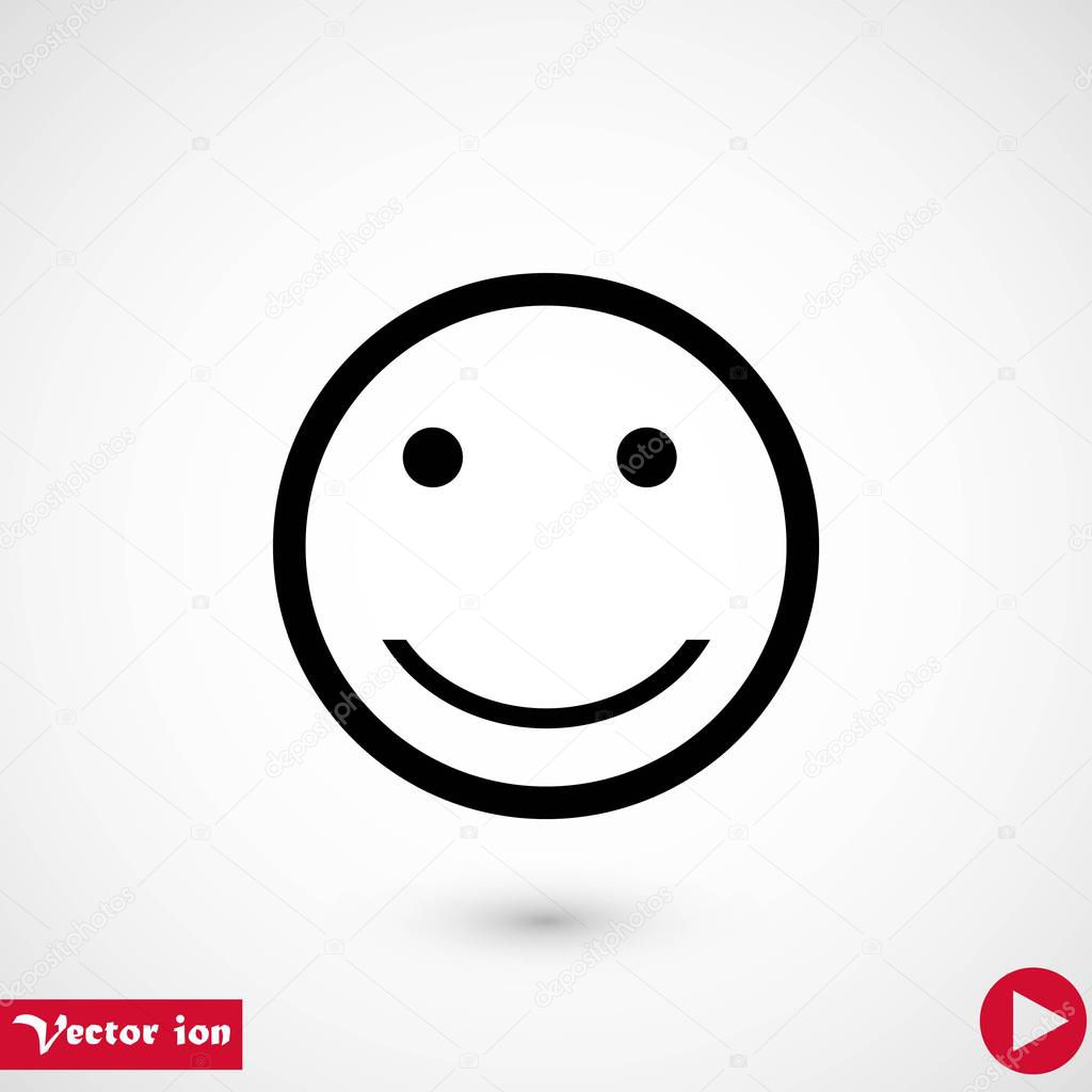 smiles icon vector, flat design best vector icon