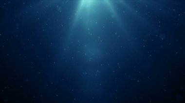 Parçacıklar bokeh toz soyut hareket ışık başlık sinematik arka plan döngü mavi