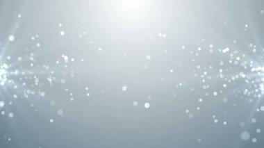 Parçacıklar beyaz iş temiz parlak parıltı bokeh toz arka plan döngü