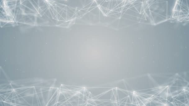 Plexus Біла Абстрактна Мережева Технологія Бізнес Наука Фонова Петля — стокове відео
