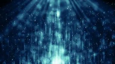 Parçacıklar bokeh toz soyut hareket ışık başlık sinematik arka plan döngü mavi