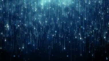 Parçacıklar bokeh toz soyut hareket ışık başlık sinematik arka plan döngü mavi