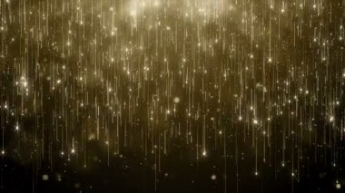 Parçacıklar altın bokeh sim ödülleri toz soyut arkaplan döngüsü