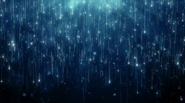 Parçacıklar bokeh toz soyut hareket ışık başlık sinematik arka plan döngü mavi