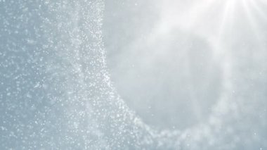 Parçacıklar beyaz iş temiz parlak parıltı bokeh toz arka plan döngü