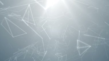 Pleksus soyut ağ teknolojisi iş bilim arka plan döngü beyaz