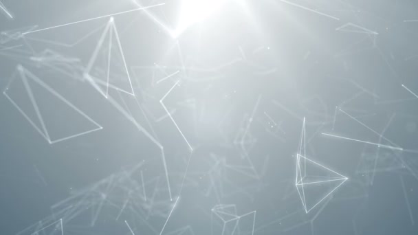 Plexus blanc abstrait réseau technologie entreprise science fond boucle 