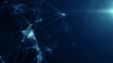 Plexus soyut ağ teknolojisi bilimi arka plan döngüsü
