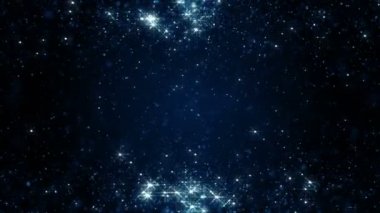 Parçacıklar bokeh toz soyut hareket ışık başlık sinematik arka plan döngü mavi