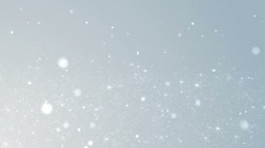 Parçacıklar beyaz iş temiz parlak parıltı bokeh toz arka plan döngü