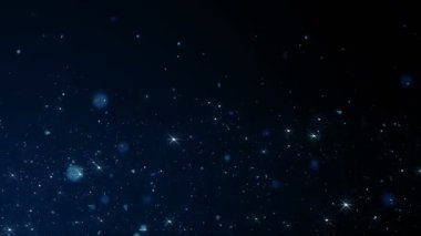 Parçacıklar bokeh toz soyut hareket ışık başlık sinematik arka plan döngü mavi