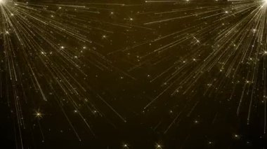 Parçacıklar altın bokeh sim ödülleri toz soyut arkaplan döngüsü