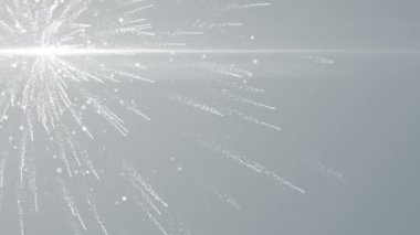 Parçacıklar beyaz iş temiz parlak parıltı bokeh toz arka plan döngü