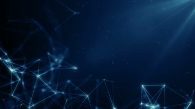 Plexus soyut ağ teknolojisi bilimi arka plan döngüsü