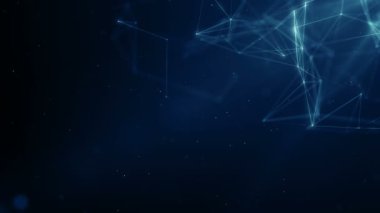 Plexus soyut ağ teknolojisi bilimi arka plan döngüsü