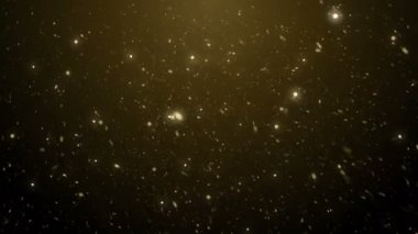 Parçacıklar altın bokeh sim ödülleri toz soyut arkaplan döngüsü