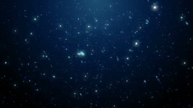 Parçacıklar bokeh toz soyut hareket ışık başlık sinematik arka plan döngü mavi