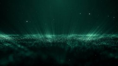 Toz parçacıkları bokeh soyut hareket ışık başlık sinematik arka plan döngü