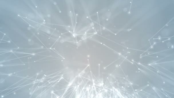 神経叢ホワイト抽象的なネットワーク技術ビジネス科学背景ループ — ストック動画