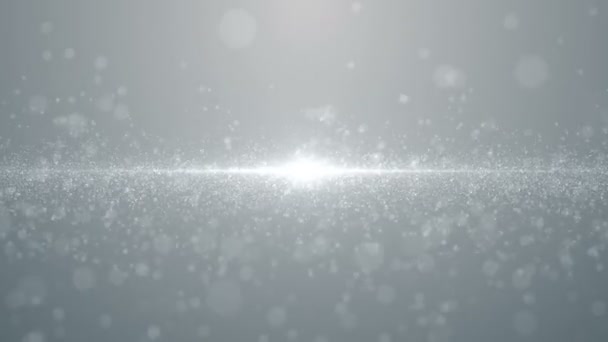 Particles White Business Clean Bright Glitter Bokeh Dust Abstract Background — Stock Video