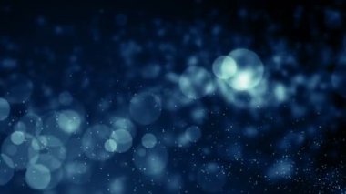 Parçacıklar bokeh toz soyut hareket ışık başlık sinematik arka plan döngü mavi