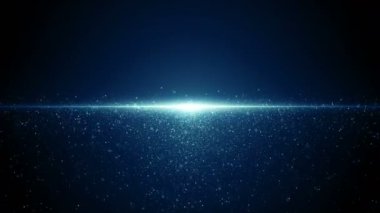 Parçacıklar bokeh toz soyut hareket ışık başlık sinematik arka plan döngü mavi