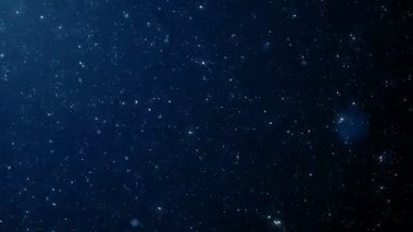 Parçacıklar bokeh toz soyut hareket ışık başlık sinematik arka plan döngü mavi