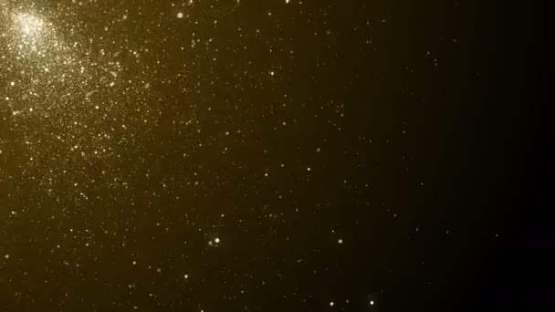 Particelle Oro Bokeh Glitter Premi Polvere Astratto Anello Sfondo — Video Stock