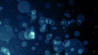 Parçacıklar bokeh toz soyut hareket ışık başlık sinematik arka plan döngü mavi