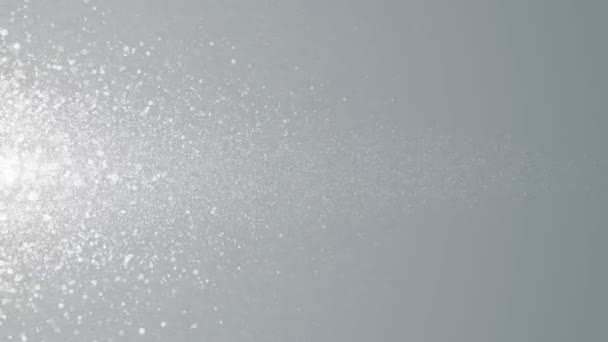 Partículas Blanco Negocio Limpio Brillante Brillo Bokeh Polvo Abstracto Fondo — Vídeo de stock