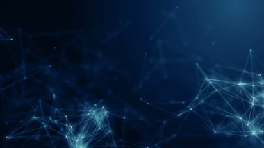 Plexus soyut ağ teknolojisi bilimi arka plan döngüsü