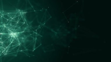Plexus soyut ağ teknolojisi bilimi arka plan döngüsü