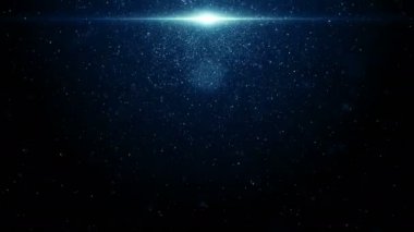 Parçacıklar bokeh toz soyut hareket ışık başlık sinematik arka plan döngü mavi